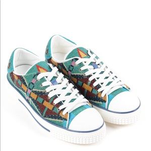 Valentino Garavani beaded tribal print sneakers